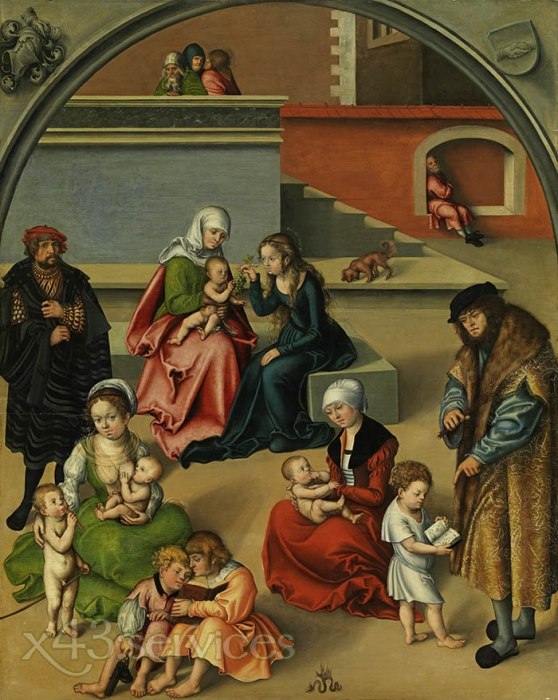 Lucas Cranach d Ae - Die Anbetung des Christuskindes - Adoration of the Christ Child